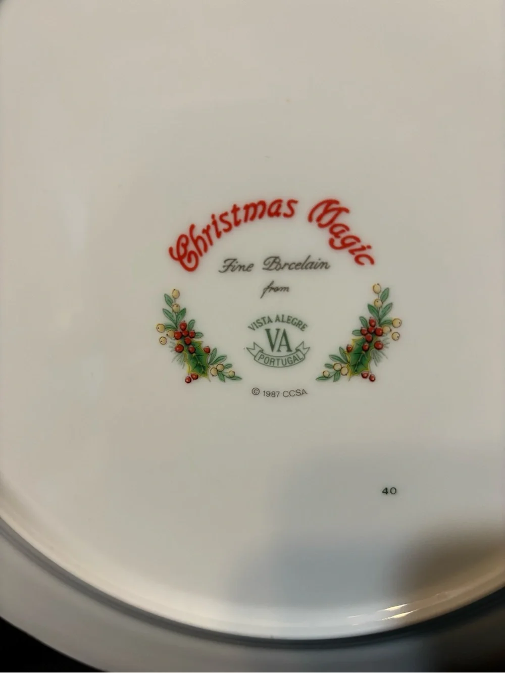 Vista Alegre Christmas Magic 10 1/2” Dinner Plate with Train Pulling Gifts